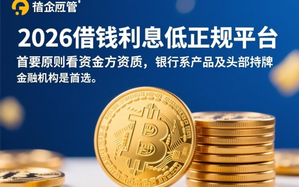 2026借钱利息低的正规平台