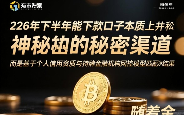 2026年下半年能下款的口子有哪些