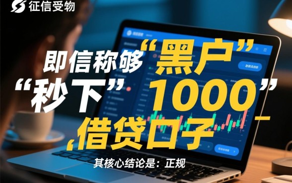 黑户秒下1000的口子有什么