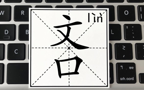 上面一个文化的文下面一个口子是什么字