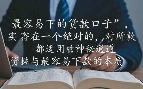 有没有什么最容易下的货款口子