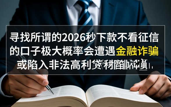 2026秒下款不看征信的口子是真的吗