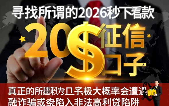 2026秒下款不看征信的口子是真的吗