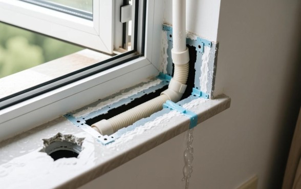 空调在飘窗的下面怎么预留口子