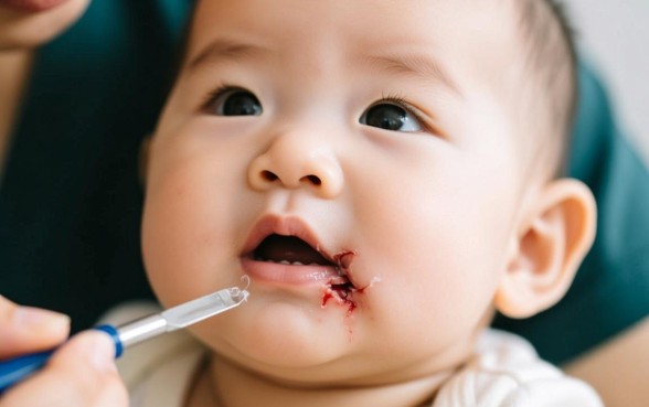 宝宝下颚磕破口子是怎么清创的