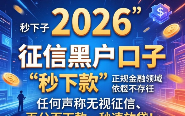 2026网贷黑户秒下款的口子有哪些