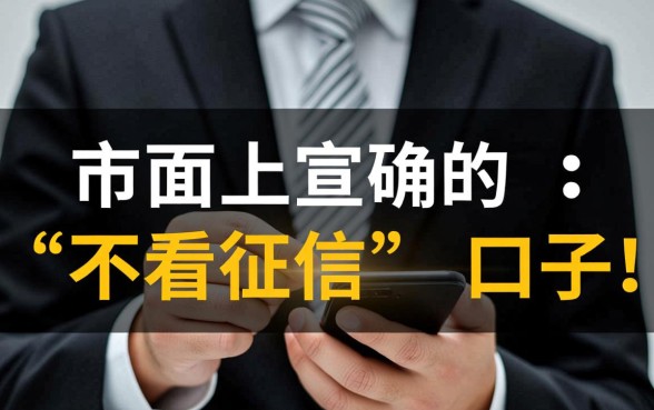 网贷黑户下款的口子不看征信的吗