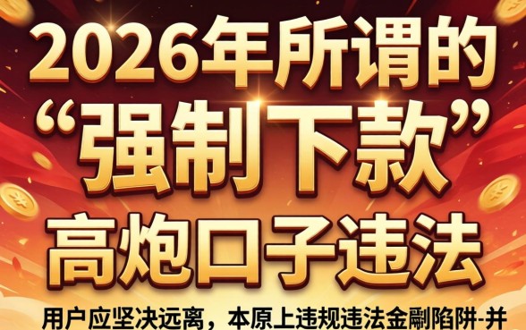 2026年强制下款的高炮口子是真的吗