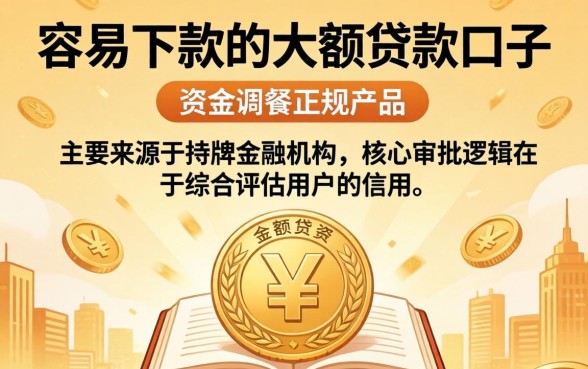 大额贷款哪个平台好申请通过率高