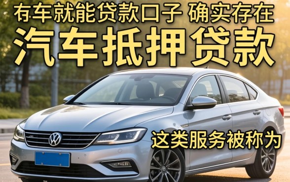 有车就能贷款的口子无视黑白是真的吗