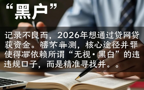 2026黑户网贷能下款的口子有哪些