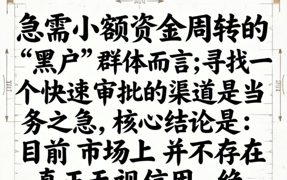 2026黑户秒批新口子500