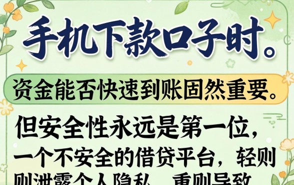 如何判断手机下款口子的安全性