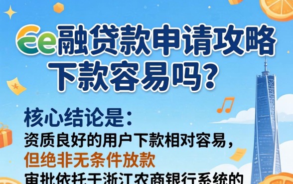 浙e融贷款申请攻略下款容易吗