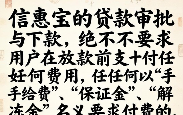 信惠宝贷款需要先交钱才能下款吗