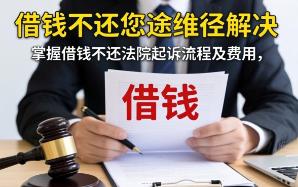 借钱不还法院起诉流程及费用详解