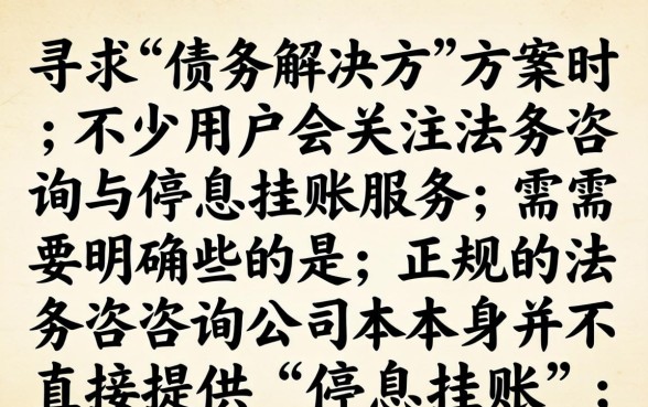 法务咨询停息挂账公司有哪些