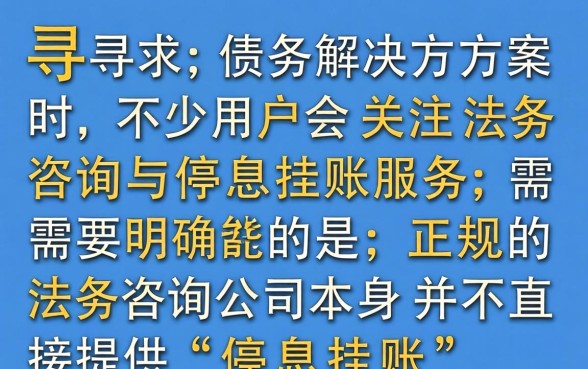 法务咨询停息挂账公司有哪些