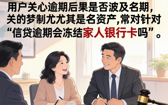 家人银行卡是否因信贷逾期被冻结