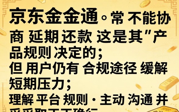 京东金条逾期如何协商还款成功技巧