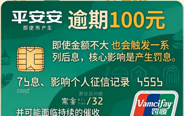 平安信用卡逾期100元后果严重吗