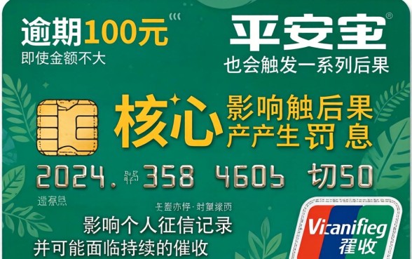 平安信用卡逾期100元后果严重吗