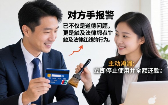 刷了朋友的信用卡对方要报警怎么办