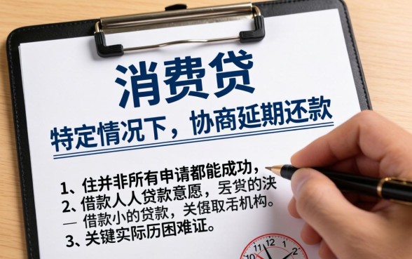 消费贷延期还款条件与流程详解