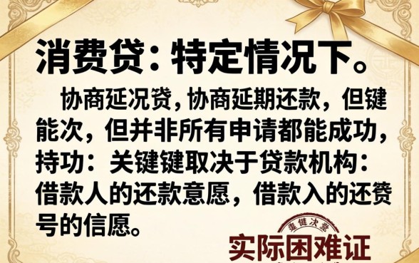 消费贷延期还款条件与流程详解