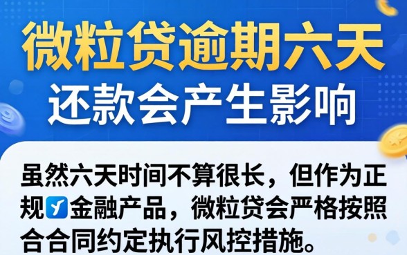 微粒贷逾期六天还款有影响吗
