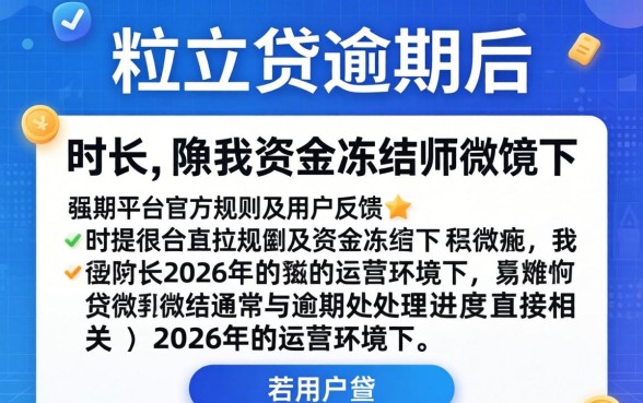 微粒贷逾期清算资金冻结多久