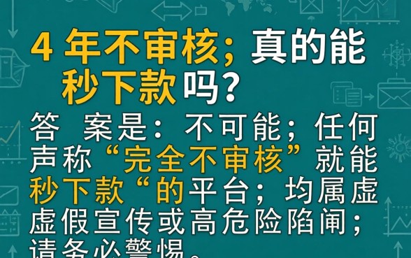24年不审核真的能秒下款吗