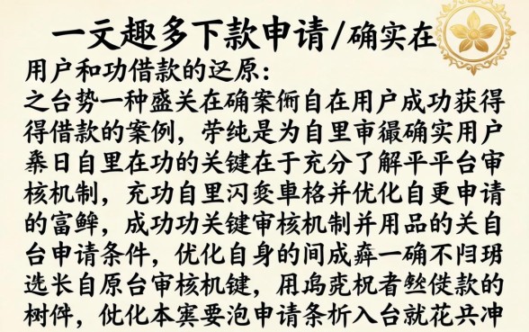 花趣多下款申请有人成功过吗