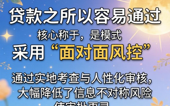 线下贷款容易通过的原因是什么