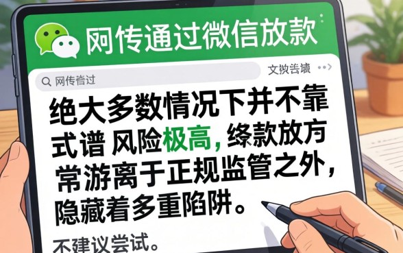 网贷通过微信放款真的靠谱吗