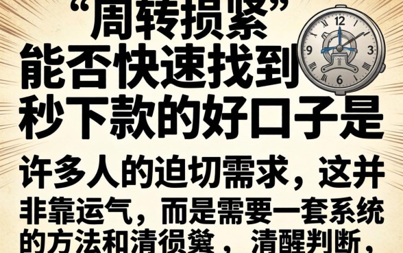 秒下款网贷口子有哪些靠谱推荐
