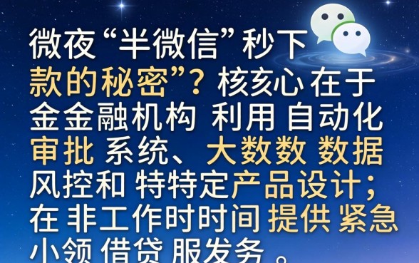 揭秘微信半夜秒下款的口子有哪些