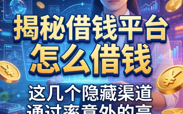 揭秘在借钱平台怎么借钱，这几个隐藏渠道通过率意外的高