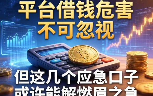 平台借钱危害不可忽视，但这几个应急口子或许能解燃眉之急