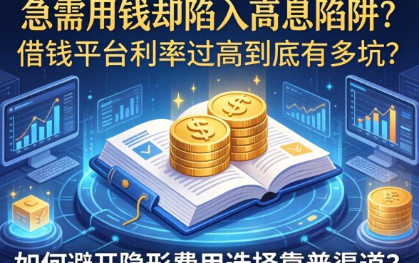 急需用钱却陷入高息陷阱？借钱平台利率过高到底有多坑？如何避开隐形费用选择靠谱渠道？