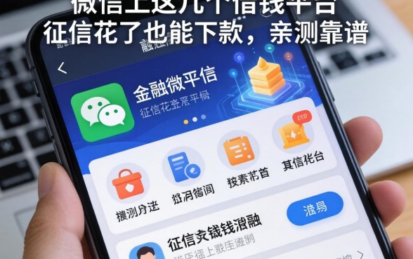 微信上这几个借钱平台，征信花了也能下款，亲测靠谱
