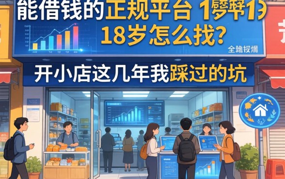 能借钱的正规平台18岁怎么找？开小店这几年我踩过的坑
