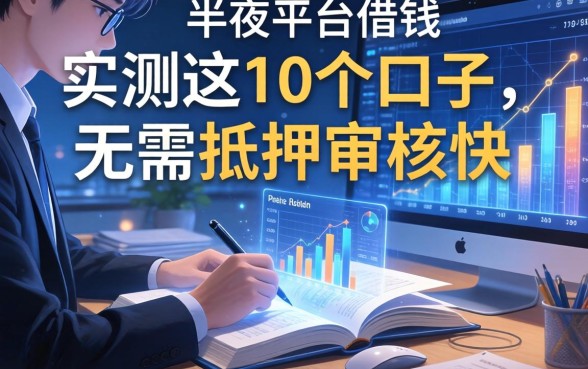 半夜在平台借钱：实测这10个口子，无需抵押审核快