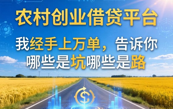 农村创业借钱平台：我经手上万单，告诉你哪些是坑哪些是路