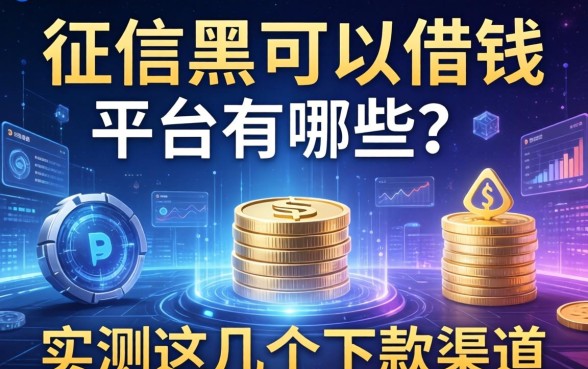 征信黑可以借钱的平台有哪些？实测这几个下款渠道