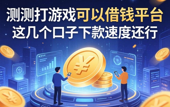 实测打游戏可以借钱的平台，这几个口子下款速度还行