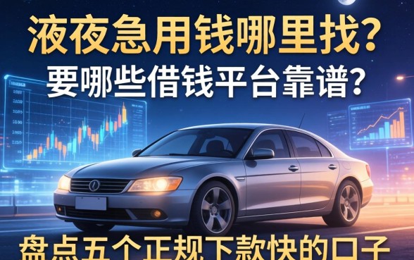 深夜急用钱哪里找？要哪些借钱的平台靠谱？盘点五个正规下款快的口子