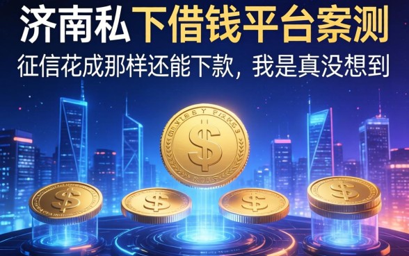 济南私下借钱平台实测：征信花成那样还能下款，我是真没想到