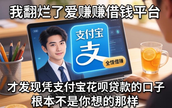 我翻烂了爱赚赚借钱平台，才发现凭支付宝花呗贷款的口子根本不是你想的那样