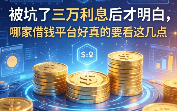 被坑了三万利息后才明白，哪家借钱平台好真的要看这几点